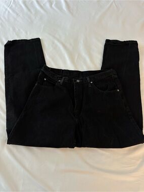 Vintage Wrangler Men's Black Straight-Leg Jeans